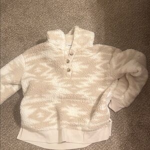 Cozy Cream Patterned Women's Sweater